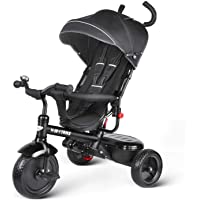 besrey Triciclo Bebé- Triciclo Evolutivo 4 En 1 Trike Bicicleta para Bebe Nino (1-6 año) con Mango y Cubierta de Lluvia…